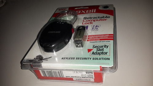 Maxell Retractable Cable Lock For Notebooks Laptops