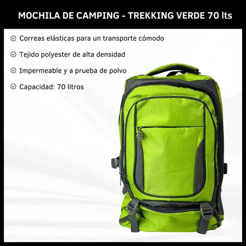 Mochila Trekking Camping Reforzada 70 Litros Impermeable