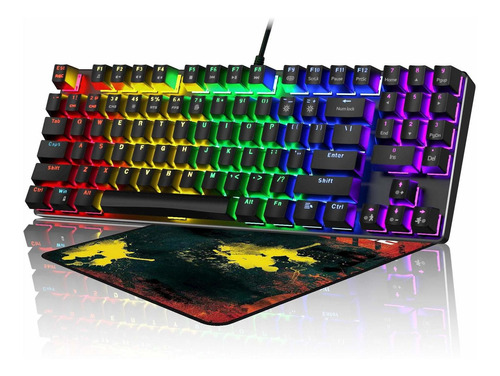 Nueva 2022 Teclado Mecanico Para Juego Rgb Led Arco Iris