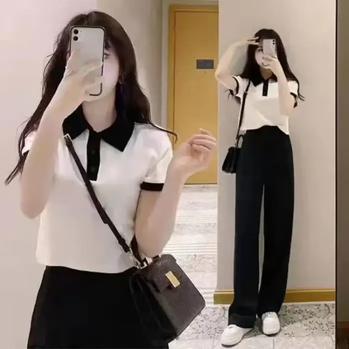 Conjunto De Verano De Dos Piezas Para Mujer, Estilo Coreano