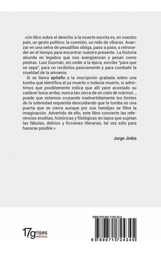 Epiafios. El Derecho A La Muerte Escrita- Luis Gusmán