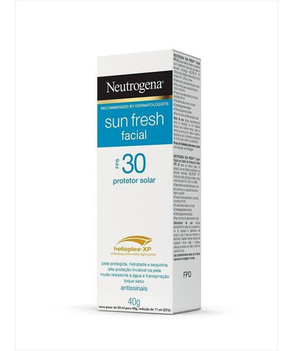 Protetor Solar Neutrogena Sun Fresh Facial Fps 30 40g