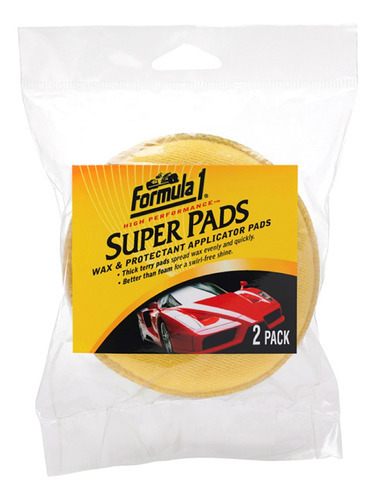 2 Esponjas Aplicadoras De Cera Premium Formula 1 Color Amarillo