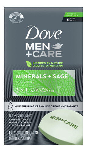 Dove Men + Barra Cuidado Para El Cuerpo Y El Rostro, Minera.