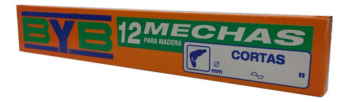 Mecha P/ Madera Byb 1/2 Pulgada Corta P/ Tal. Eléc. X 12 U. 