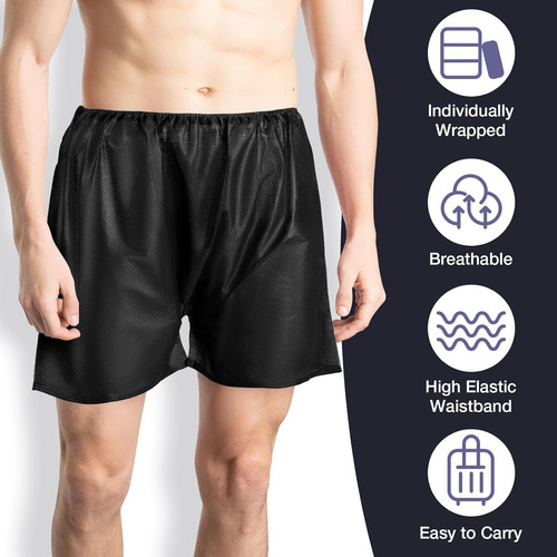 Noverlife 50pcs Shorts Boxer Para Hombres Desechables, Ropa