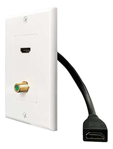 Cable Colector Hdmi Chapado En Oro Conector De Placa Coaxial