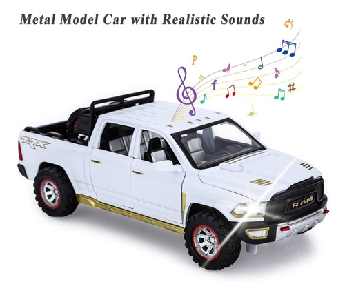 Camiones De Juguete Ram Trx Metal Para Niños Con Luz Y Sonid
