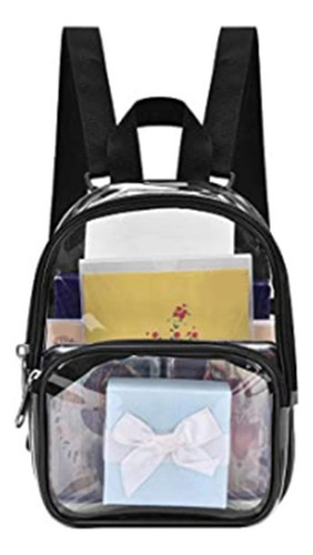 Mochila Transparente Con Bolsillo Frontal Transparente Para