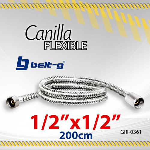 Canilla Flexible Belt-g 1/2x1/2 200cm Gri-0361 / 09170