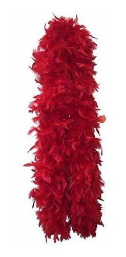 Boa De Pluma - Jumbo Turkey Feather Boa (6' 150 Grams) (red)