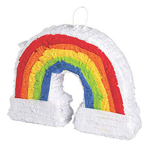 Happy Day Rainbow Pinata - Decoración De Fiesta - 1 Pieza