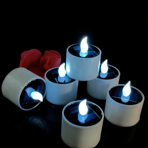 Lámpara Electrónica Sin Llama Con Luz De Vela De Energía Sol
