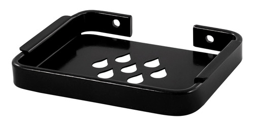 Suporte Para Sabonete De Parede Metal Preto Fosco Luxo