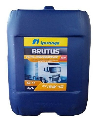Imagem 1 de 4 de Óleo Motor Diesel 15w40 Ipiranga Brutus Ci4 - Balde 20 Li...