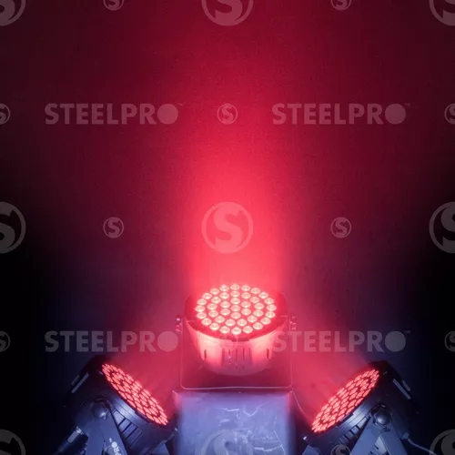 Cañón Led Luces Dj Rgbw De 18 X 3w Dmx512 Steelpro