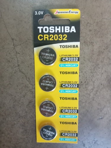 Imagem 2 de 2 de Pilha Moeda Lithium 3v Cr2032 Toshiba Unidade