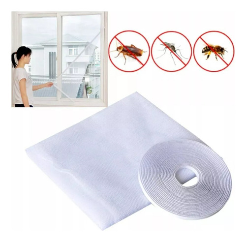 Malla Mosquitera Anti Moscas De Ventanas Cierre De Contacto