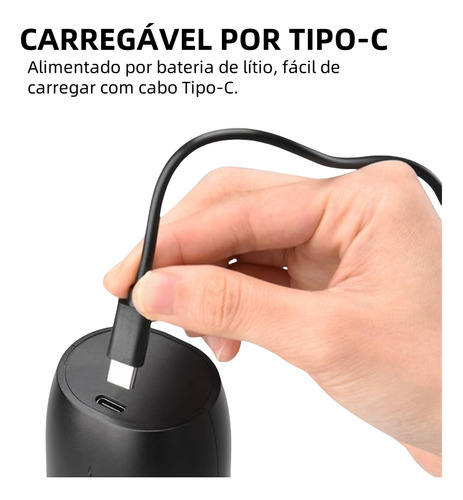 Moedor Elétrico Sal Grosso Pimenta Temperou Usb Recarregável