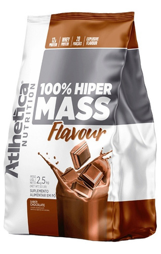 100% Hiper Mass 5.5 Libras Chocolate - Atlhetica