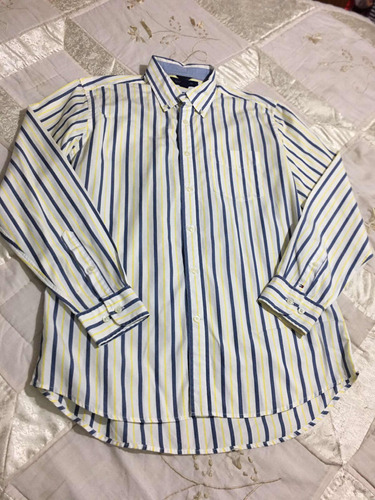 Tommy Hilfiger Camisa Casual Para Caballero Talla M Rayas Am