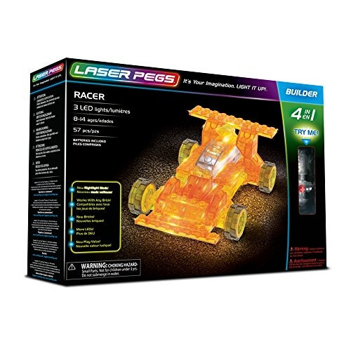 Láser Pegs Racer Kit De Construcción De Edificio 4 En 1