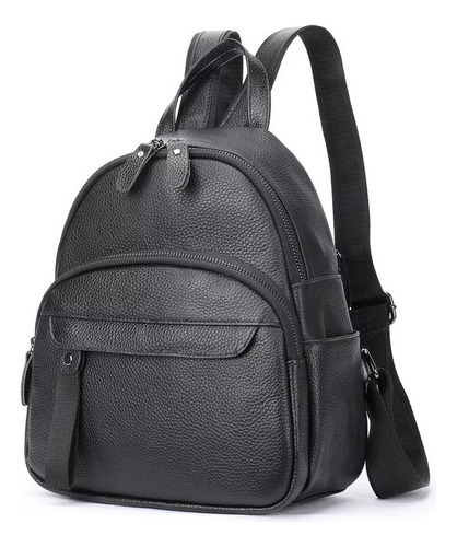 Bolso De Hombro De Cuero Genuino, Mochilas Casuales Para Muj