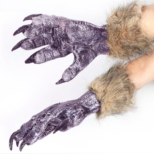 Imagen 1 de 1 de Guantes Lobo Oso Gorila. Halloween Fiesta Disfraz