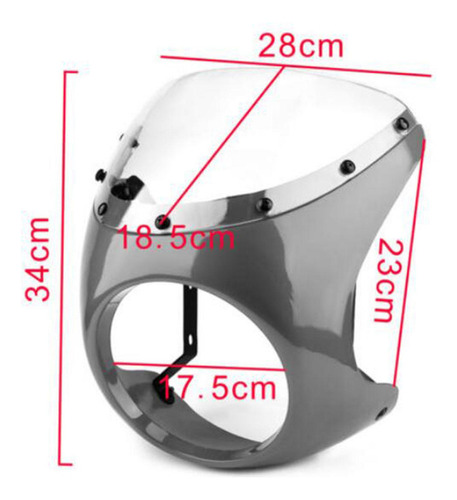 Parabrisas De De Faro De Motocicleta Negro