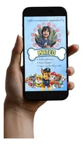 Comprar Invitación Tipo Video Digital Paw Patrol Niño