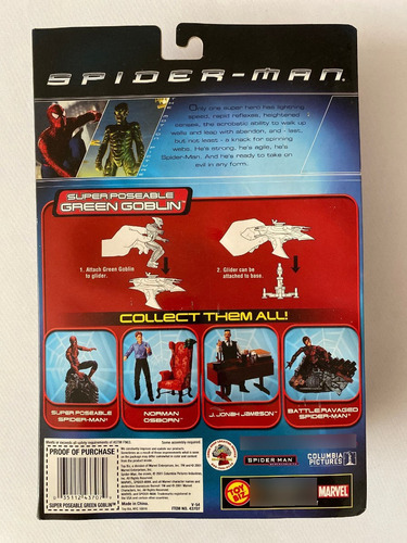 Superposeable Green Goblin Sam Raimi Movie Toybiz 2001 6pulg (Usado)