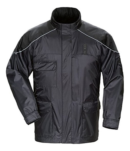 Chaqueta Impermeable Negra Para Hombres