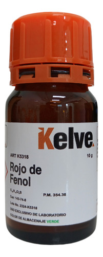 Rojo De Fenol 10 G Colorante Kelve K5318