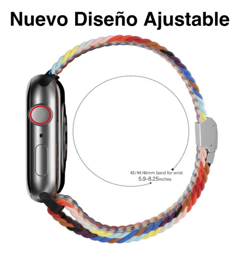 Manilla Pulsera Trenzada Para Apple Watch 42 44 45mm Ultra