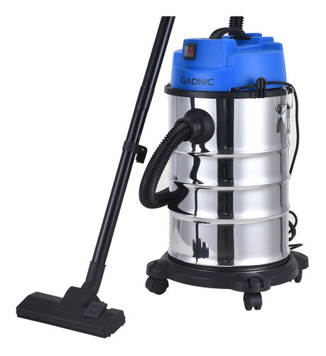 Aspiradora Industrial Gadnic Acero Inoxidable Capacidad 30l Color Plateado y Azul