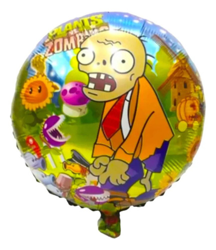 Globos Circulares Zombies Vs Plants 10 Unidades 