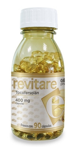 Imagen 1 de 3 de Revitare Vitamina E 400mg C/90 Caps (tocofersolán)gelpharma 