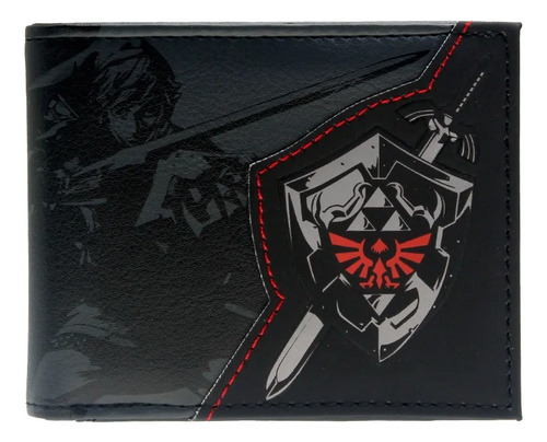 Cartera The Legend Of Zelda Negra Modelo Link