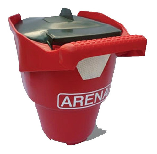 Balde Plastico Rojo Arena Absorbente Incendio Kit X 2