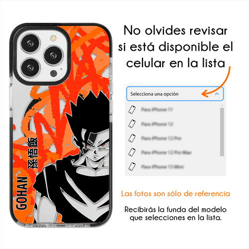 Funda Para iPhone Magsafe Dragon Ball Z Gohan Antigolpes