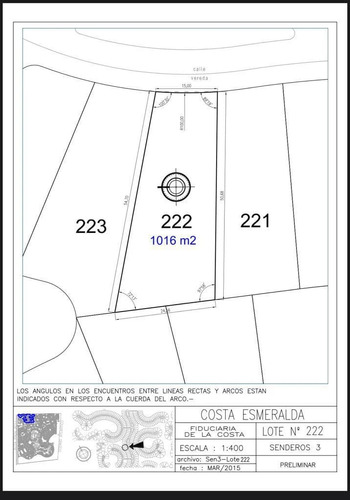 Lote Senderos Iii 222 - Costa Esmeralda - Venta