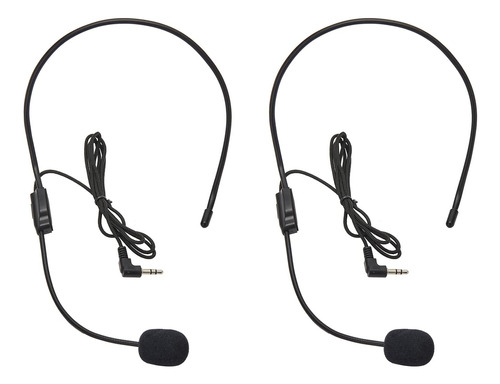 Xcrui Juego De 2 Micrófonos Para Auriculares, Brazo Con Cabl