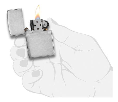 Imagen 8 de 10 de Encendedor Zippo Lighter Classic Brushed Chrome