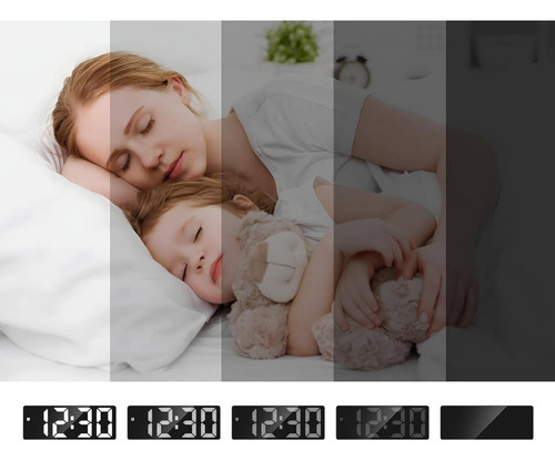 Reloj Led Despertador Digital Bocina Bluetooth Negro