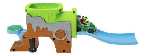 Carro Tortugas Ninja Mutant Mayhem Set Pista Lanzadora Color Verde