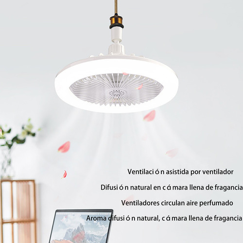 Ventilador Techo Lámpara Dimmable Led Luz 30w Control Remoto