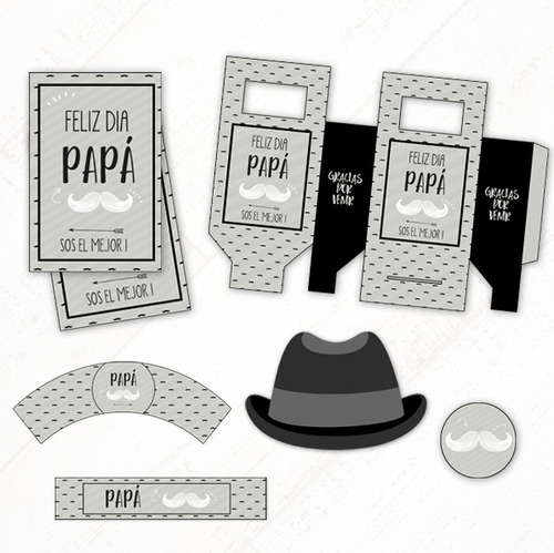 Kit Dia Del Padre #3 + Props De Regalo ** Editable **