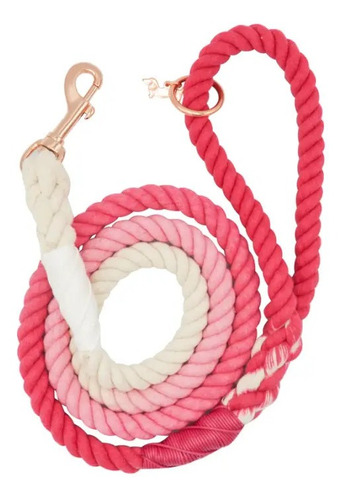 Sassy Woof Rope Leash Ombre Pink