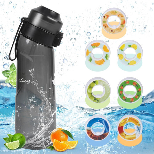 Set Botellas Agua Air 650 Ml, Con 7 Cápsulas Con Sabor A