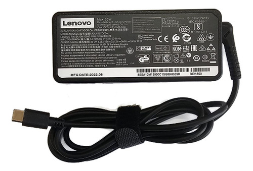 Cargador Lenovo Thinkpad L14 L15 T490 Usb Tipo C 20v 3.25a